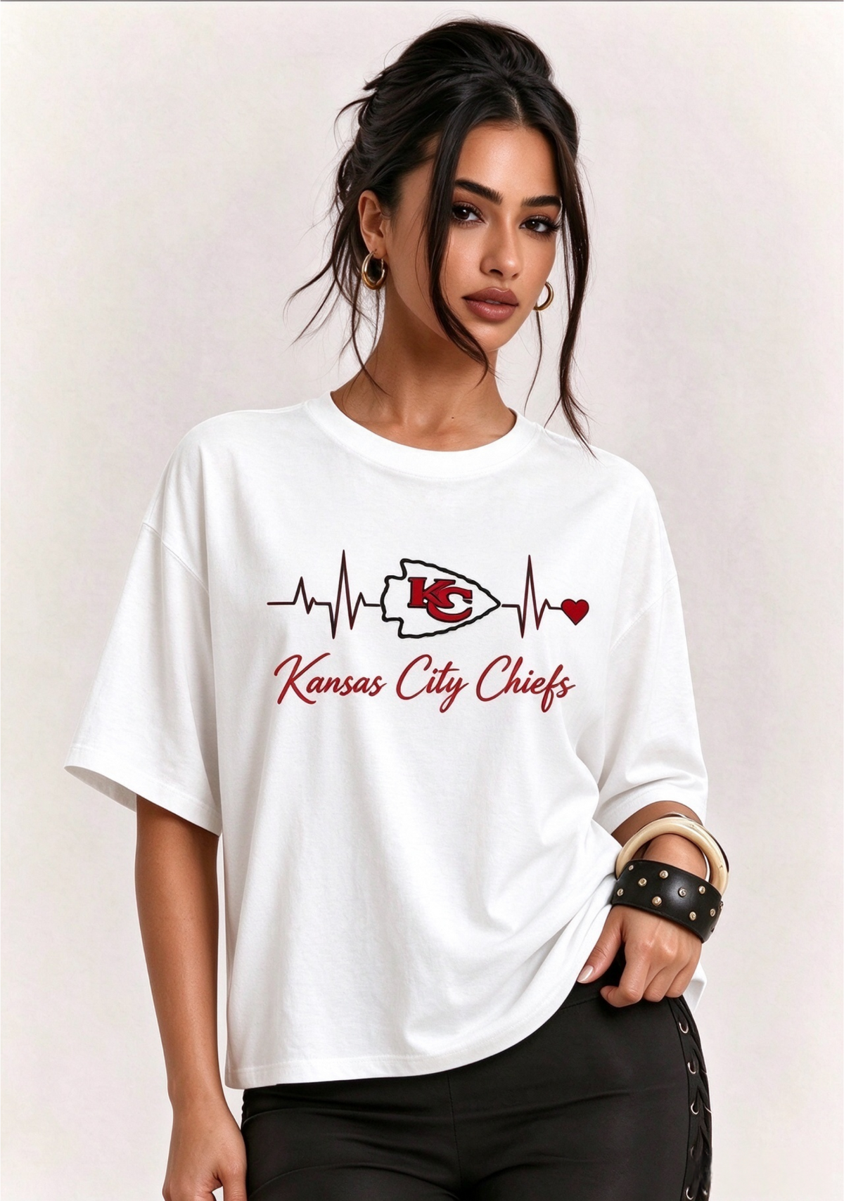 Women's I Have A Chiefs Addiction Game Day Graphic T-Shirt
