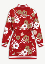 Women's San Francisco 49ers Floral Print Button Down Jacket Dress