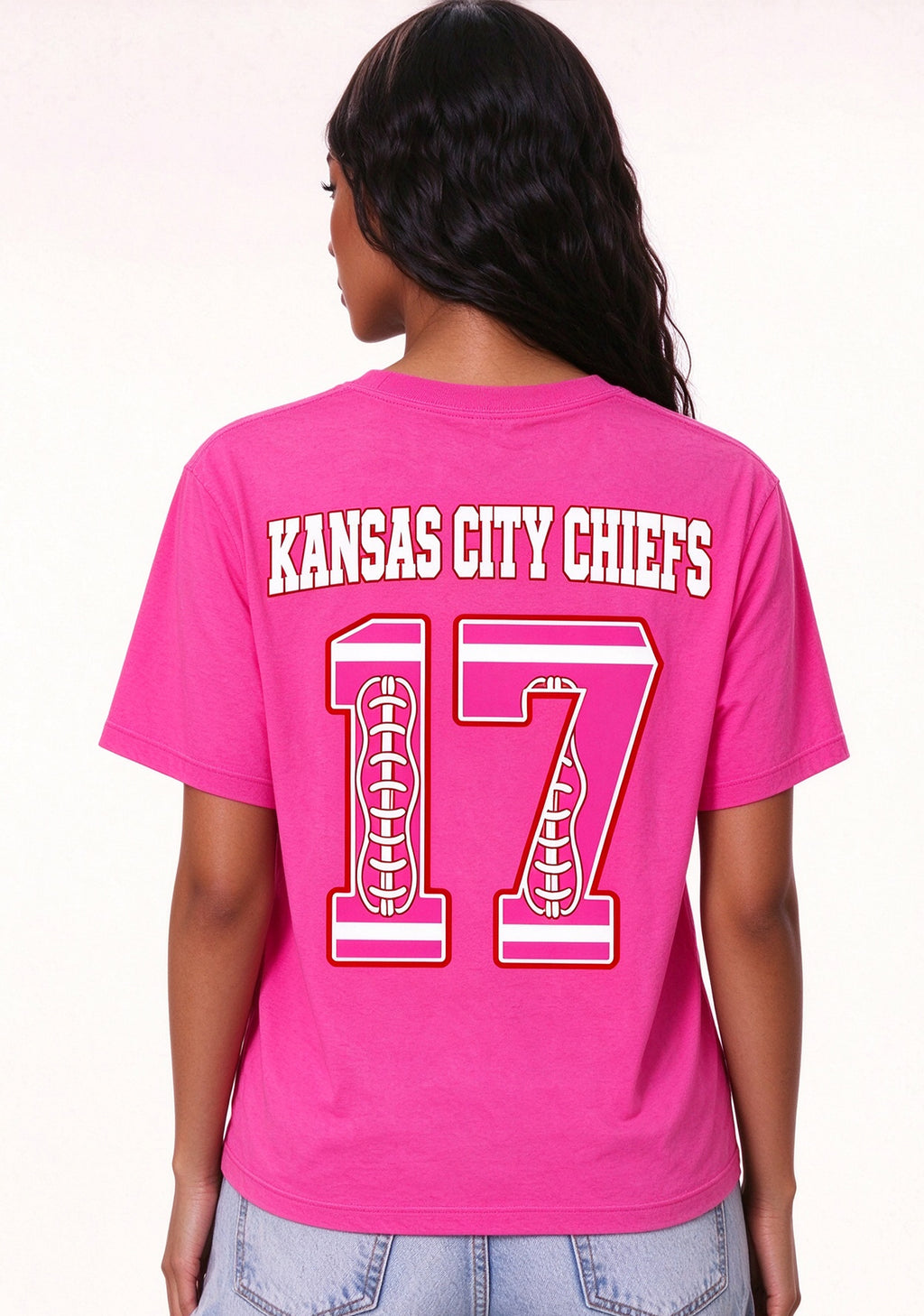 Kansas City Chiefs Pink Out Tackle Breast Cancer Awareness V-Neck T-Shirt