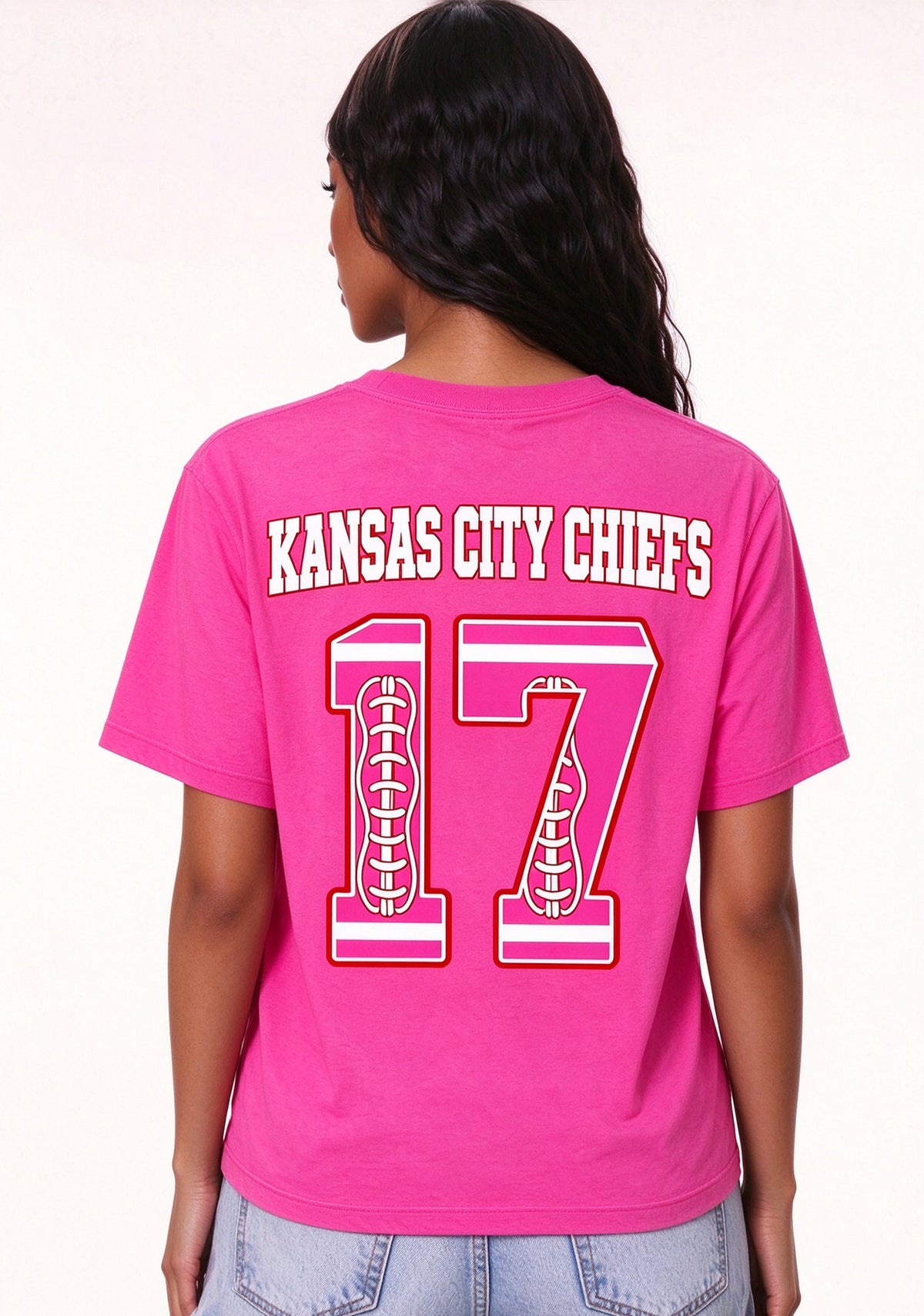 Kansas City Chiefs Pink Out Tackle Breast Cancer Awareness V-Neck T-Shirt