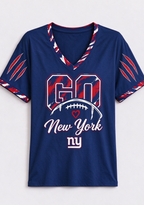 Go New York Giants Football Fan V-Neck T-Shirt