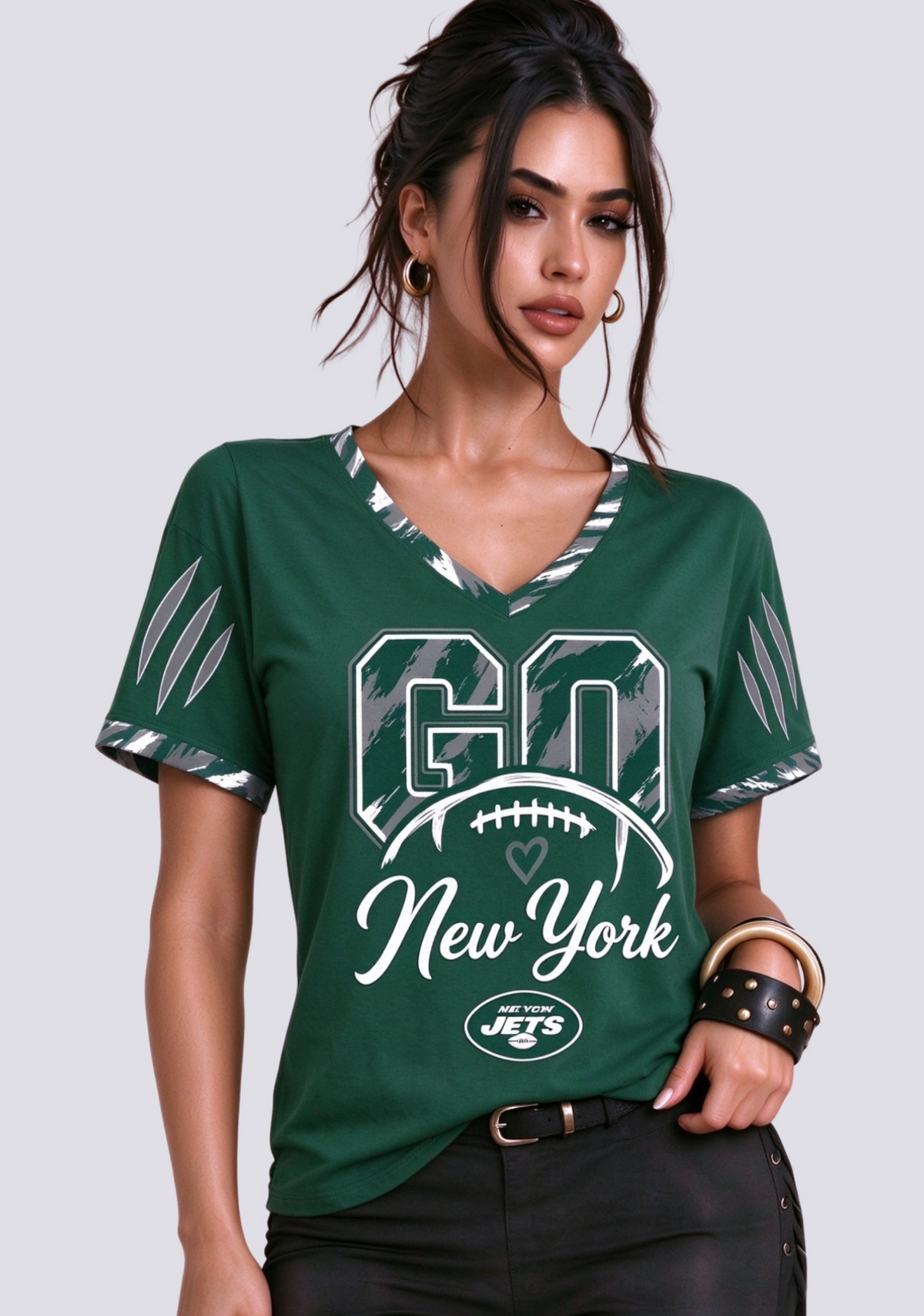 New York Jets NFL Fan V-Neck T-Shirt