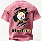 Pittsburgh Steelers Printed Unisex 100% Pure Cotton Washed T-Shirt