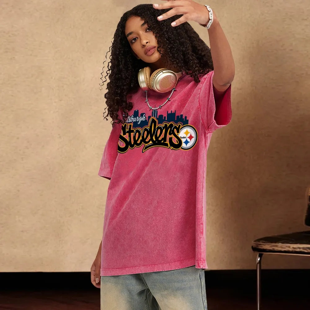 Pittsburgh Steelers Unisex Vintage Washed T-shirt