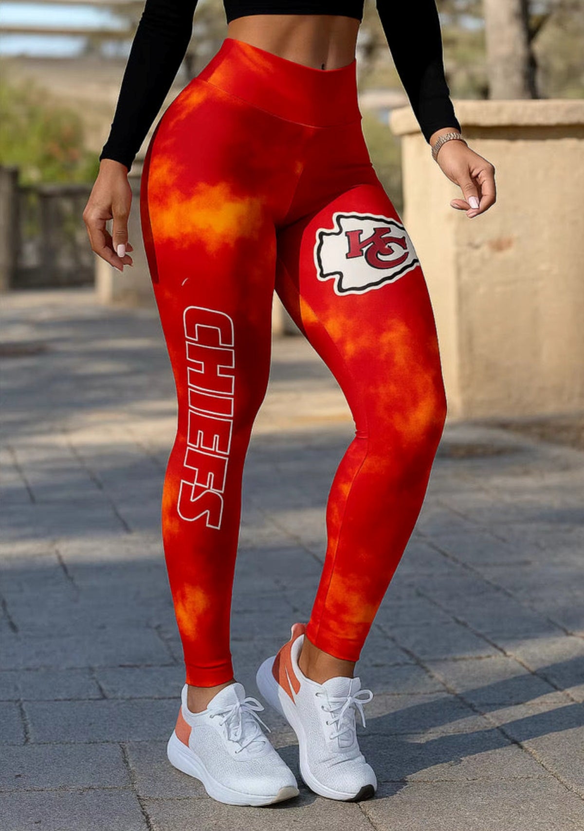 Kansas City Chiefs Workout Leggings For Lady