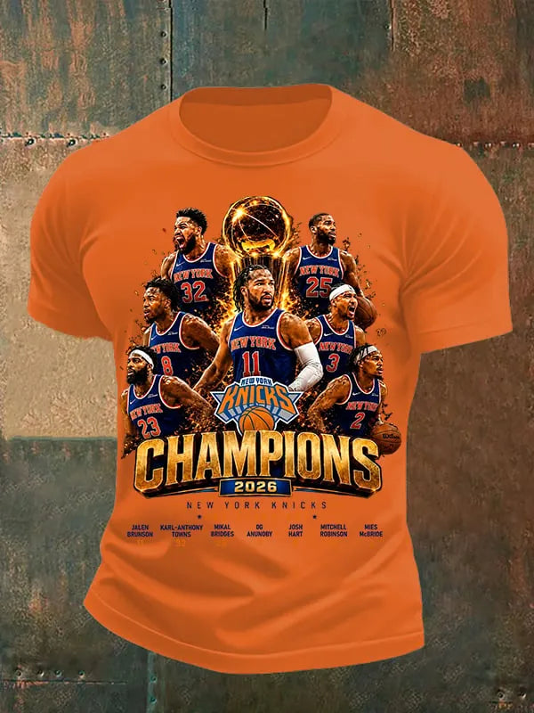 Men's New York Knicks Champions Team Roster T-shirt Secondary image