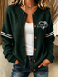 Women'S Football Printed Knitted Cardigan
