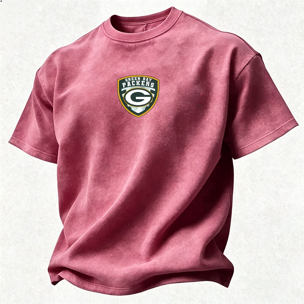 Green Bay Packers Printed Unisex 100% Pure Cotton Washed T-Shirt