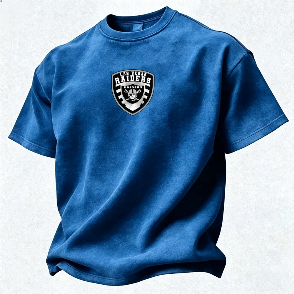 Las Vegas Raiders Printed Unisex 100% Pure Cotton Washed T-Shirt