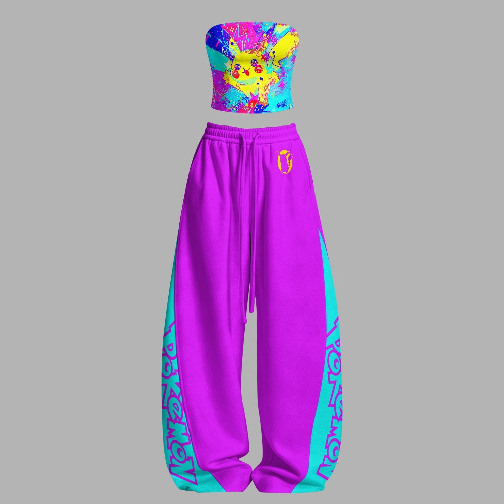 Pokémon Strapless Top  & Elasticated Trousers Two-Piece Set