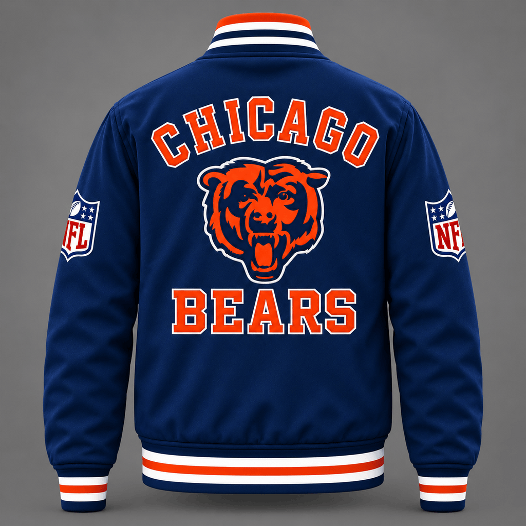 Chicago Bears Navy Varsity Jacket