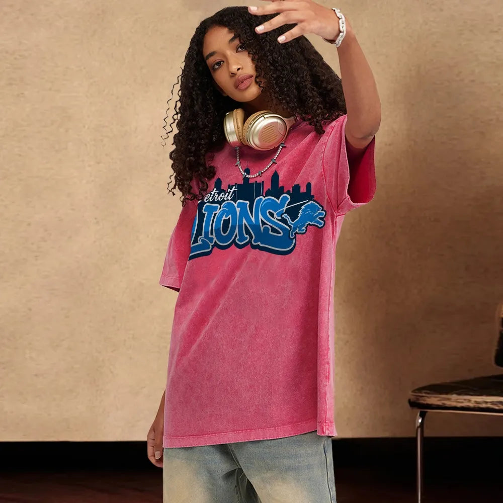Detroit Lions Unisex Vintage Washed T-shirt