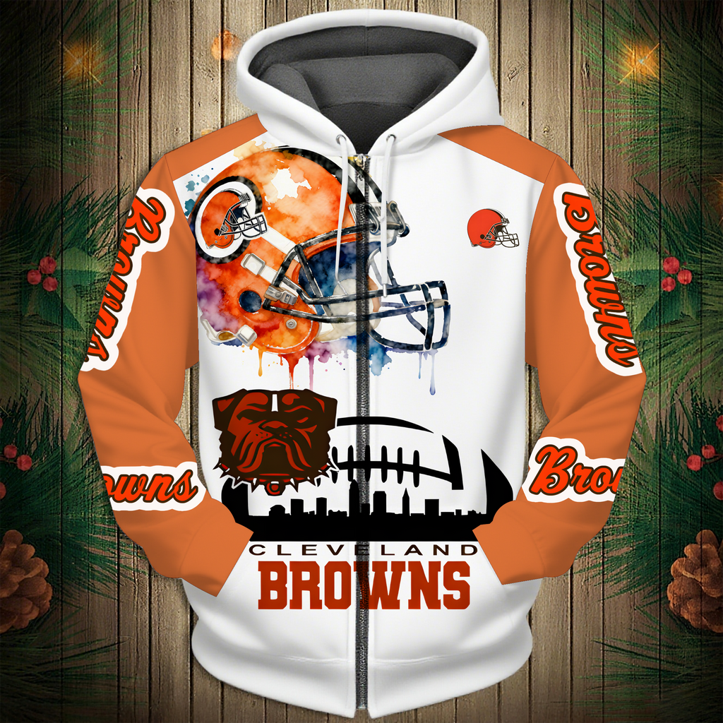 Cleveland Browns 2026 New 3D Graphic Hoodie