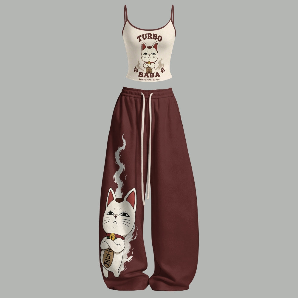 Top & Elasticated Trousers Two-Piece Set 2605008331