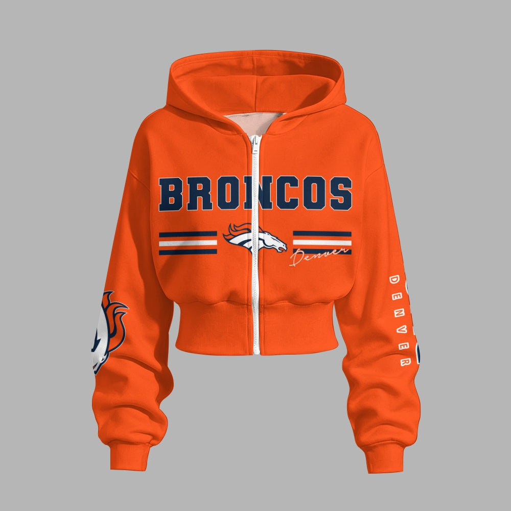 Denver Broncos Zip-up hooded jacket and elastic-waist pants set | NFL Secondary image