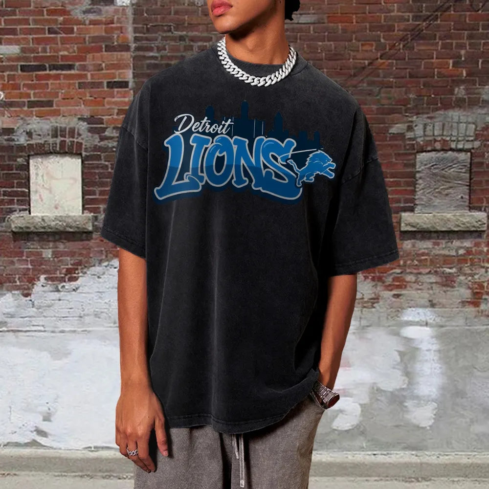 Detroit Lions Unisex Vintage Washed T-shirt