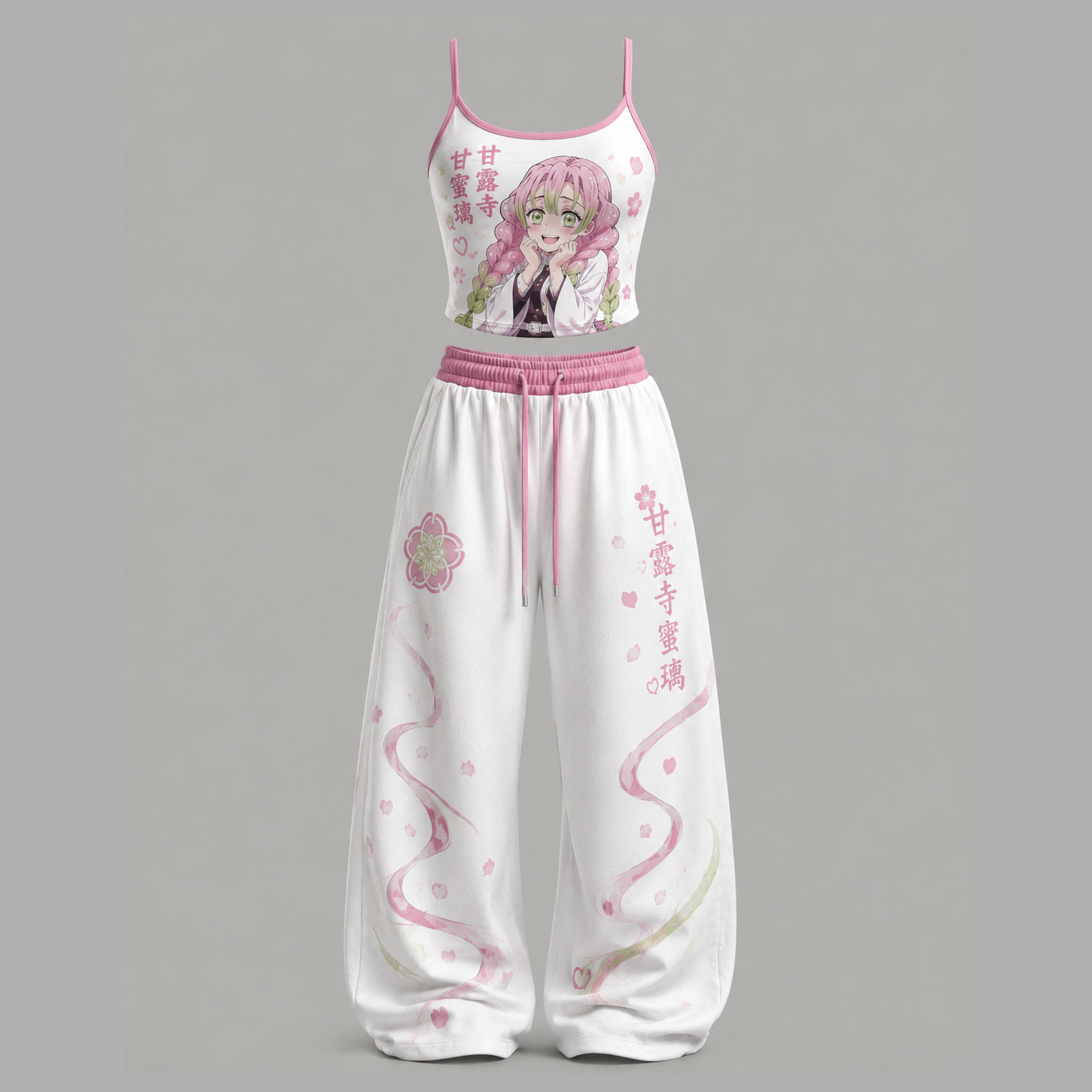 Demon Slayer Top & Elasticated Trousers Two-Piece Set