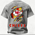 Kansas City Chiefs Printed Unisex 100% Pure Cotton Washed T-Shirt