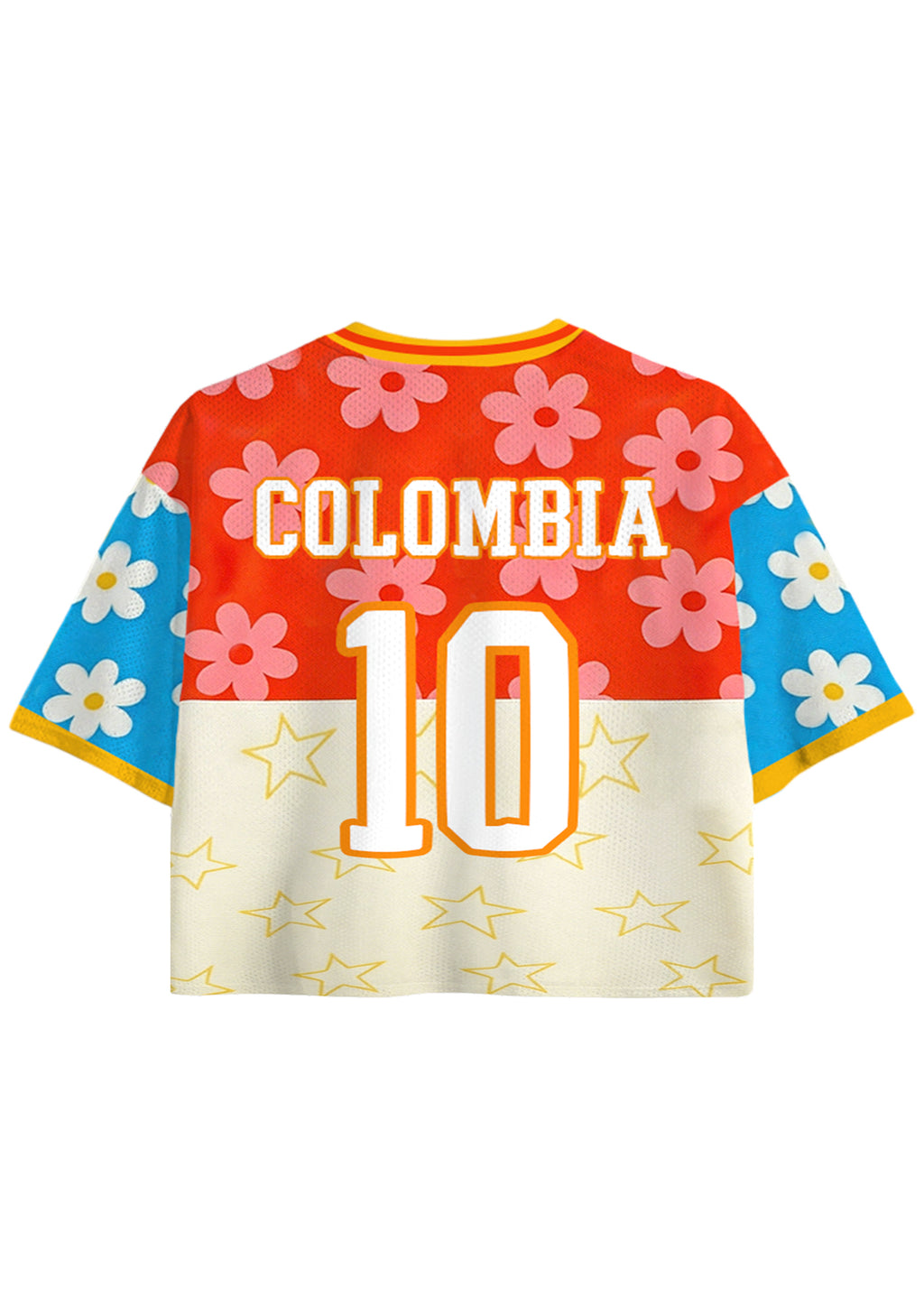 Bloom Star Colombia Cropped Mesh Jersey Shirt