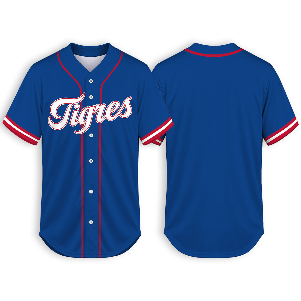 Men’s Tigres de Aragua Button Down Baseball Shirt Secondary image
