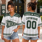 Personalized Mascot And Name Preppy Stripes Pennant Game Day Teacher Mesh Jersey