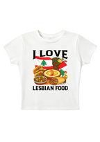I Love Lesbian Food Y2K Baby Tee