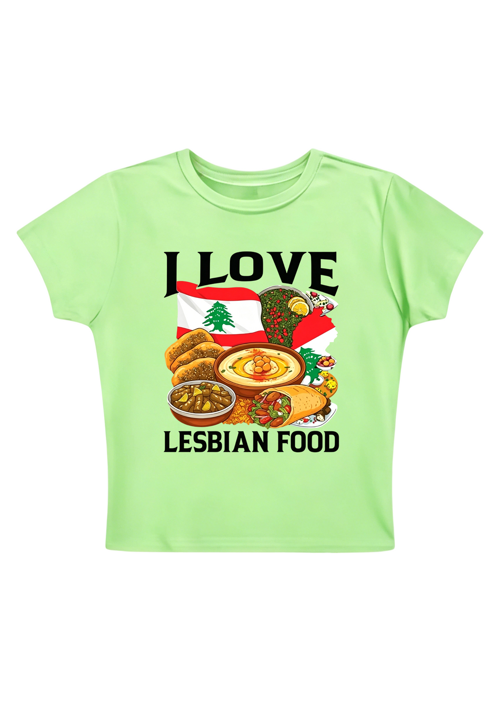I Love Lesbian Food Y2K Baby Tee