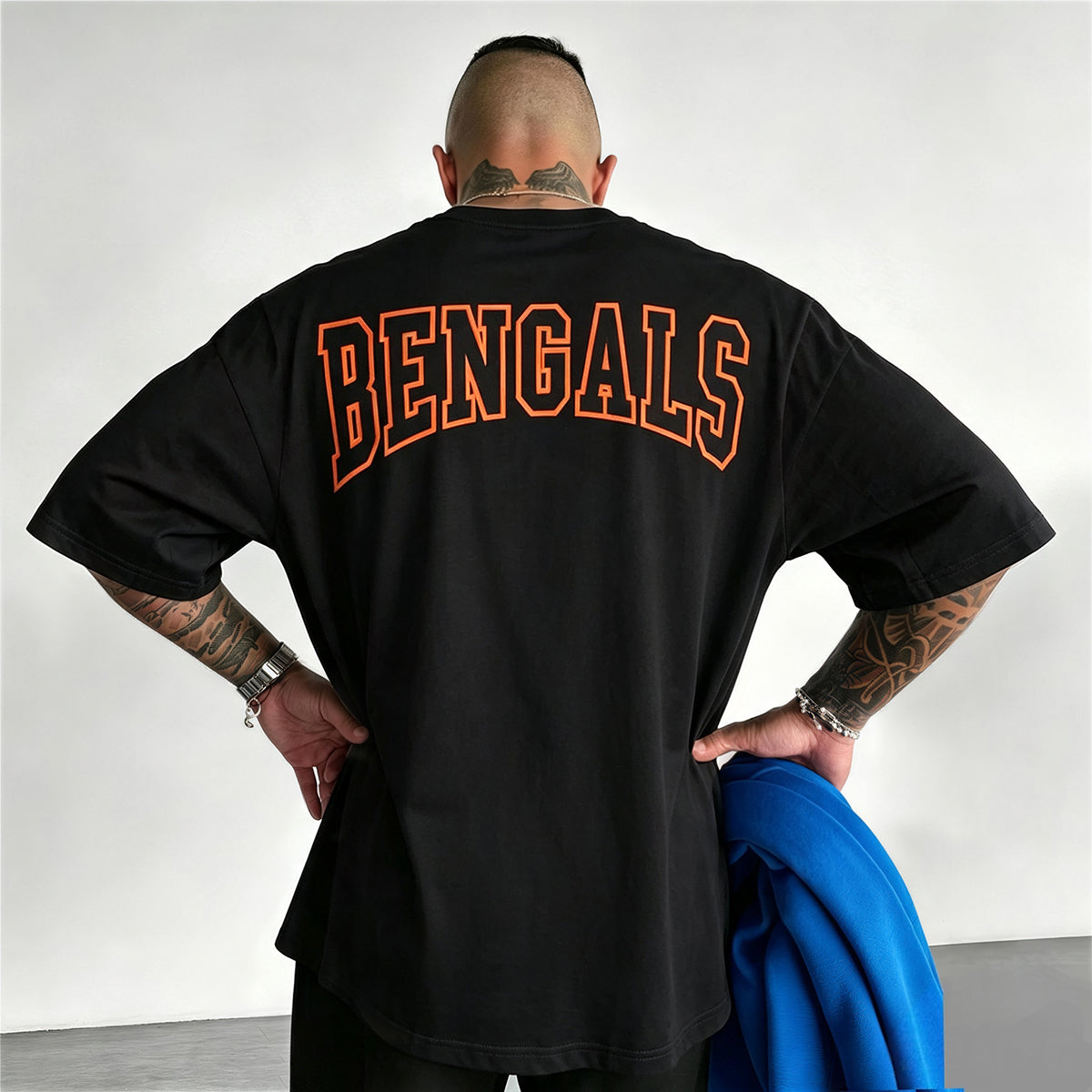 Cincinnati Bengals Ferocious Tiger‑Head  Printed T-Shirt Secondary image