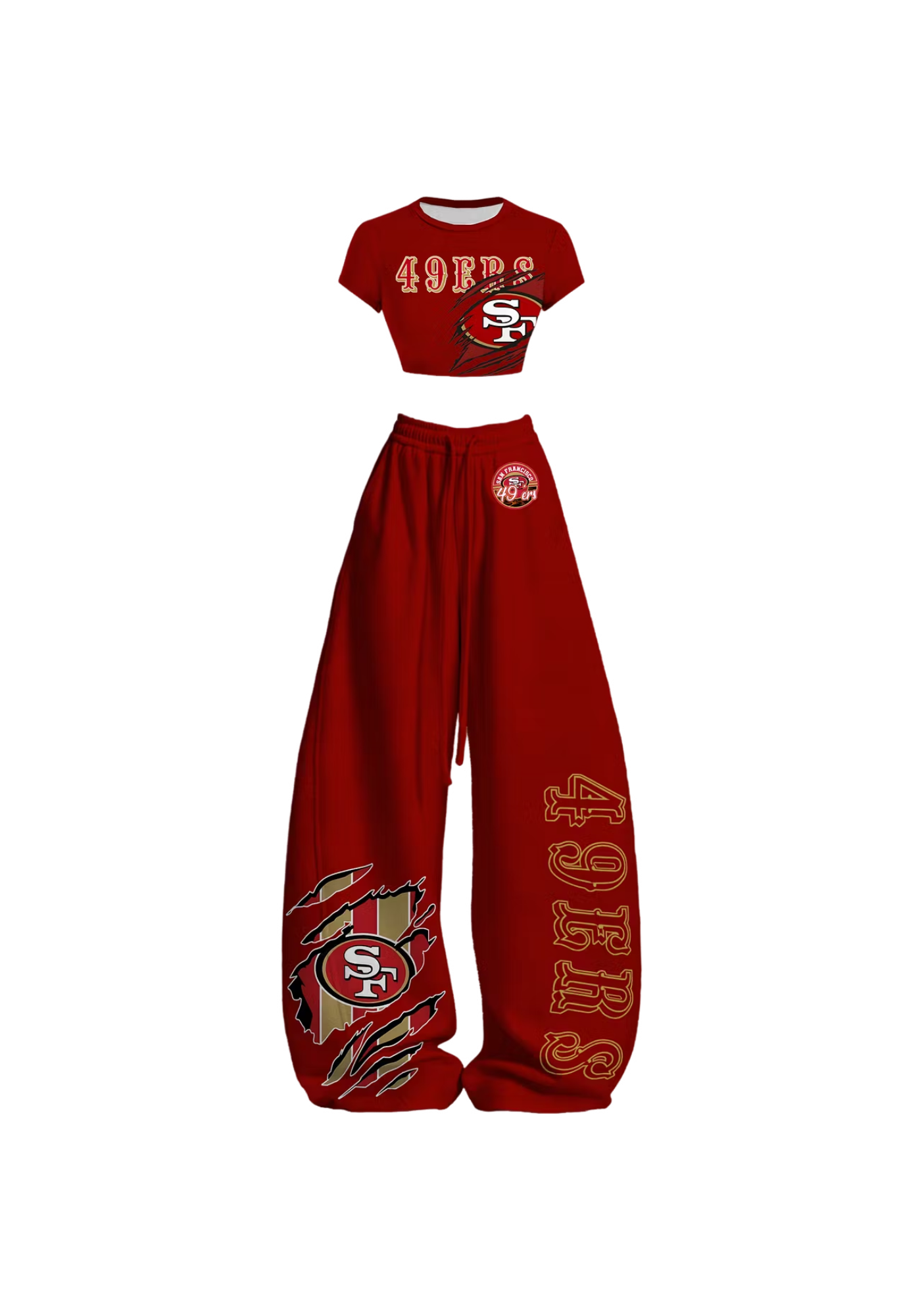 San Francisco 49ers SF Tops & Elasticated Trousers Two-Piece Set