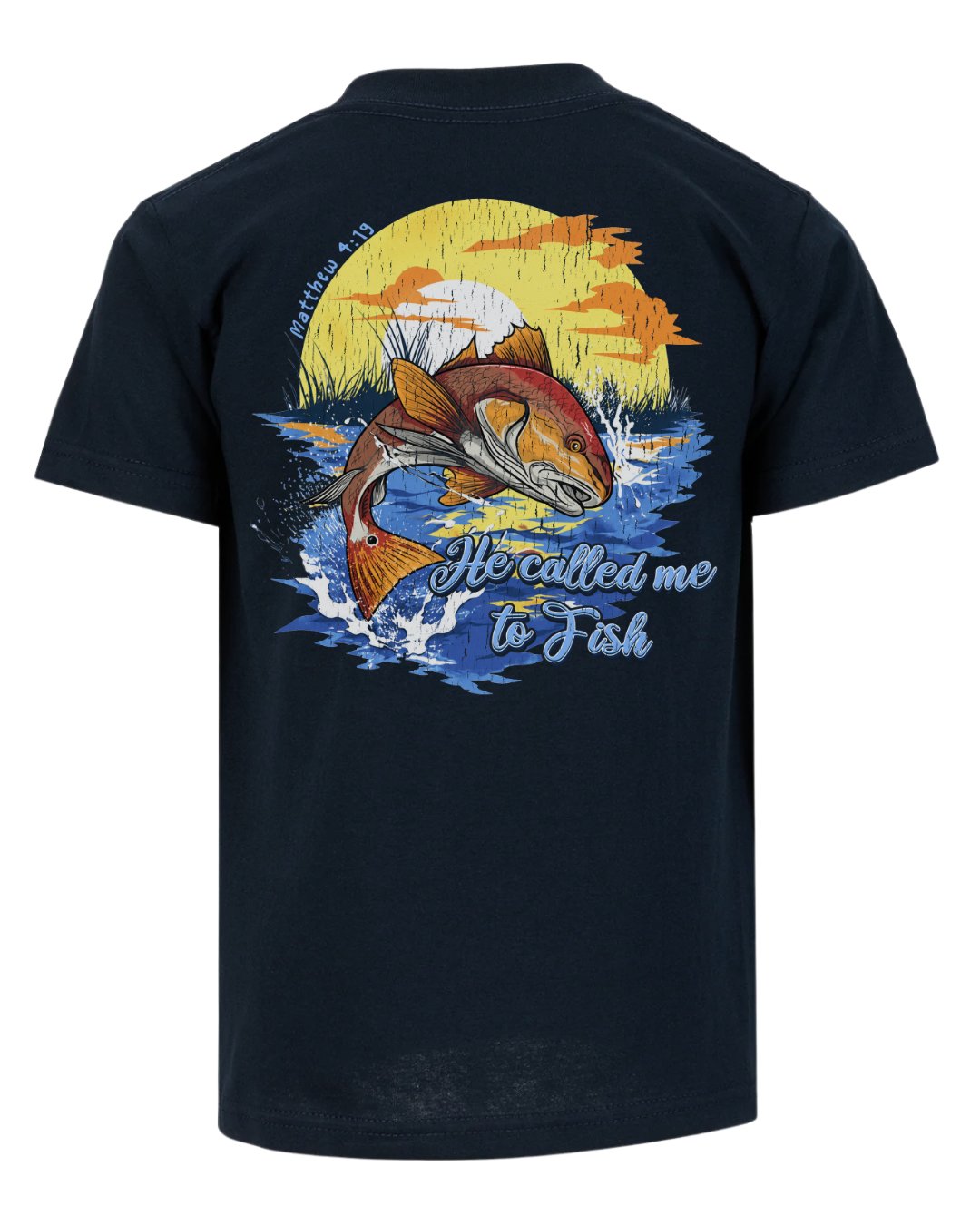 Matthew 4:19 Redfish Angler Faith Based T-shirt Main image
