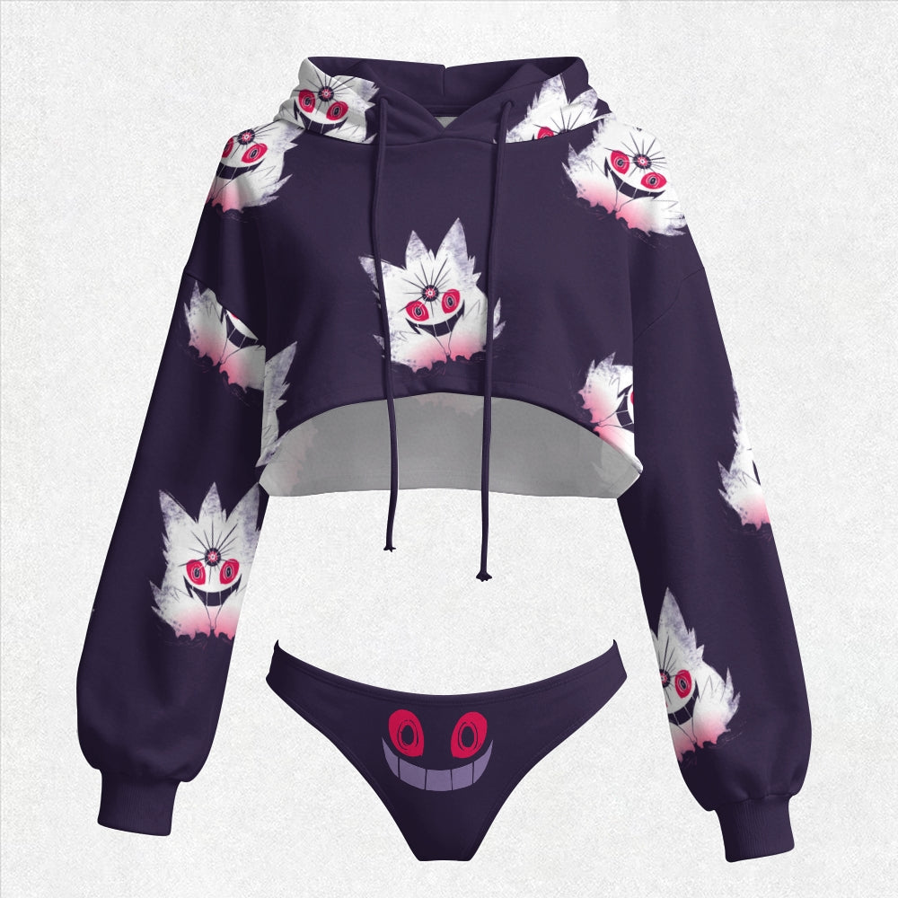 Pokémon Women's Cropped Hoodie & Thong Sets