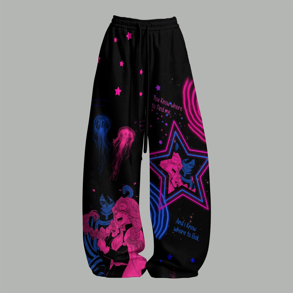 Demon Slayer Top & Elasticated Trousers Two-Piece Set