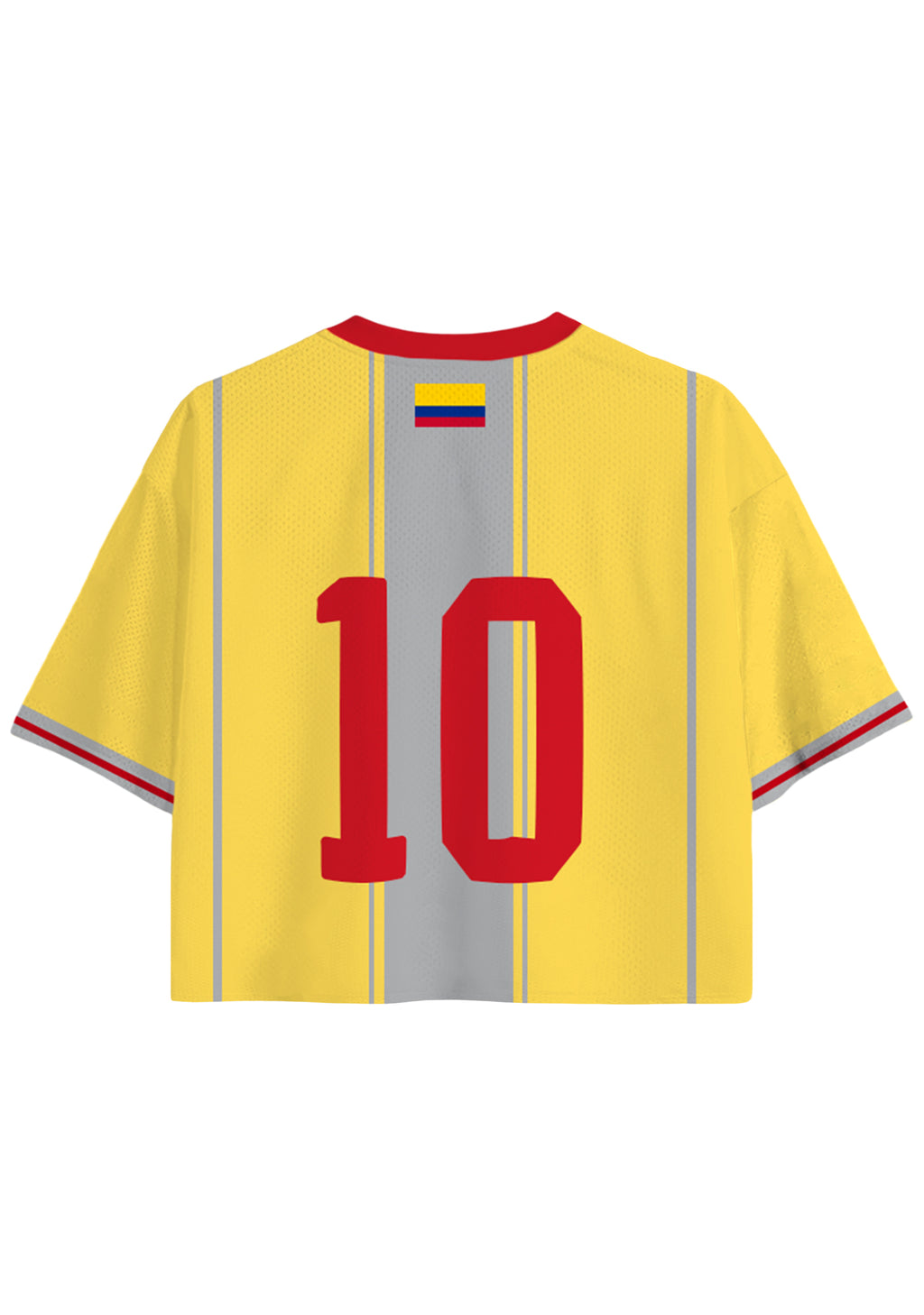 Casual Colombia Star Graphic Cropped Jersey Shirt