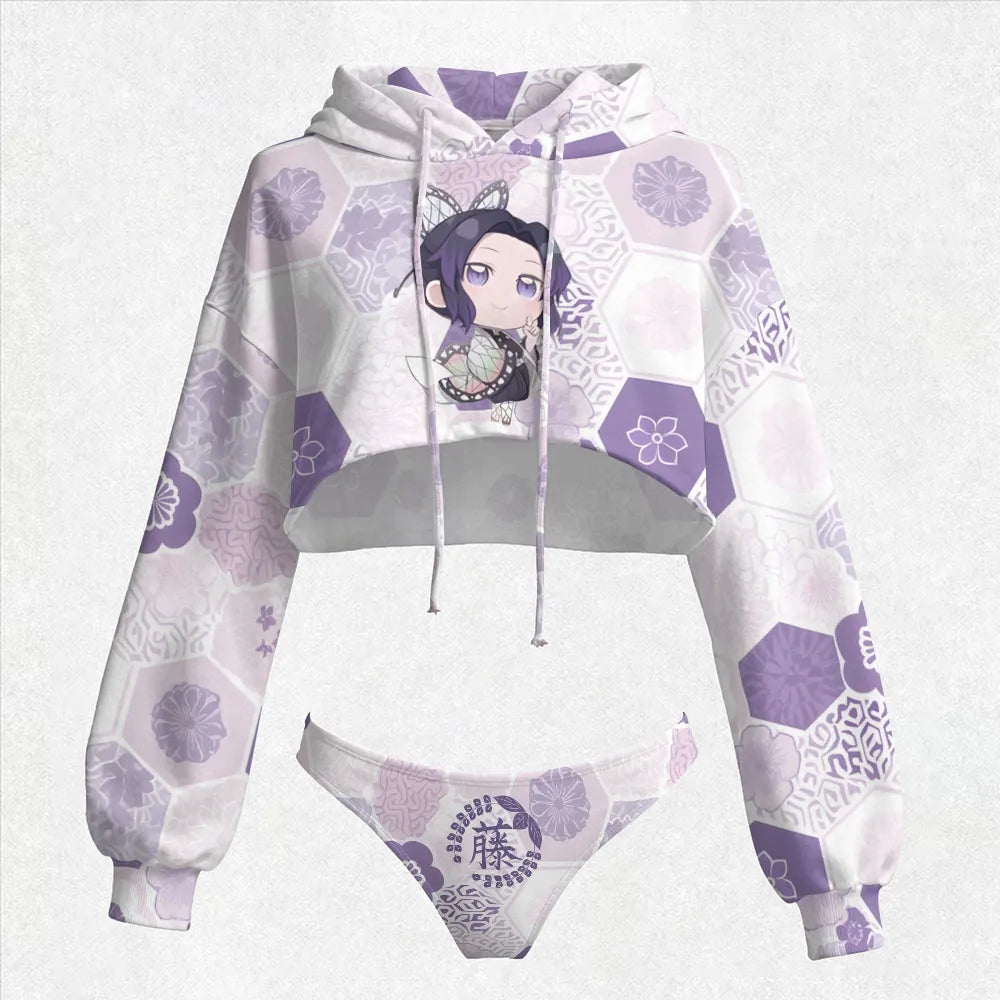 "Demon Slayer" Women's Hooded Thicken Suit Set