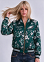 Women Philadelphia Eagles Floral Print Zip Up Jacket Custom Name For Fan