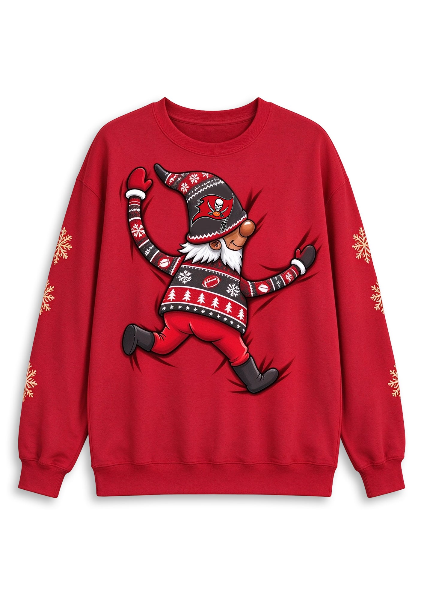 Women's Tampa Bay Buccaneers Christmas Gnome Crewneck Sweatshirt Secondary image