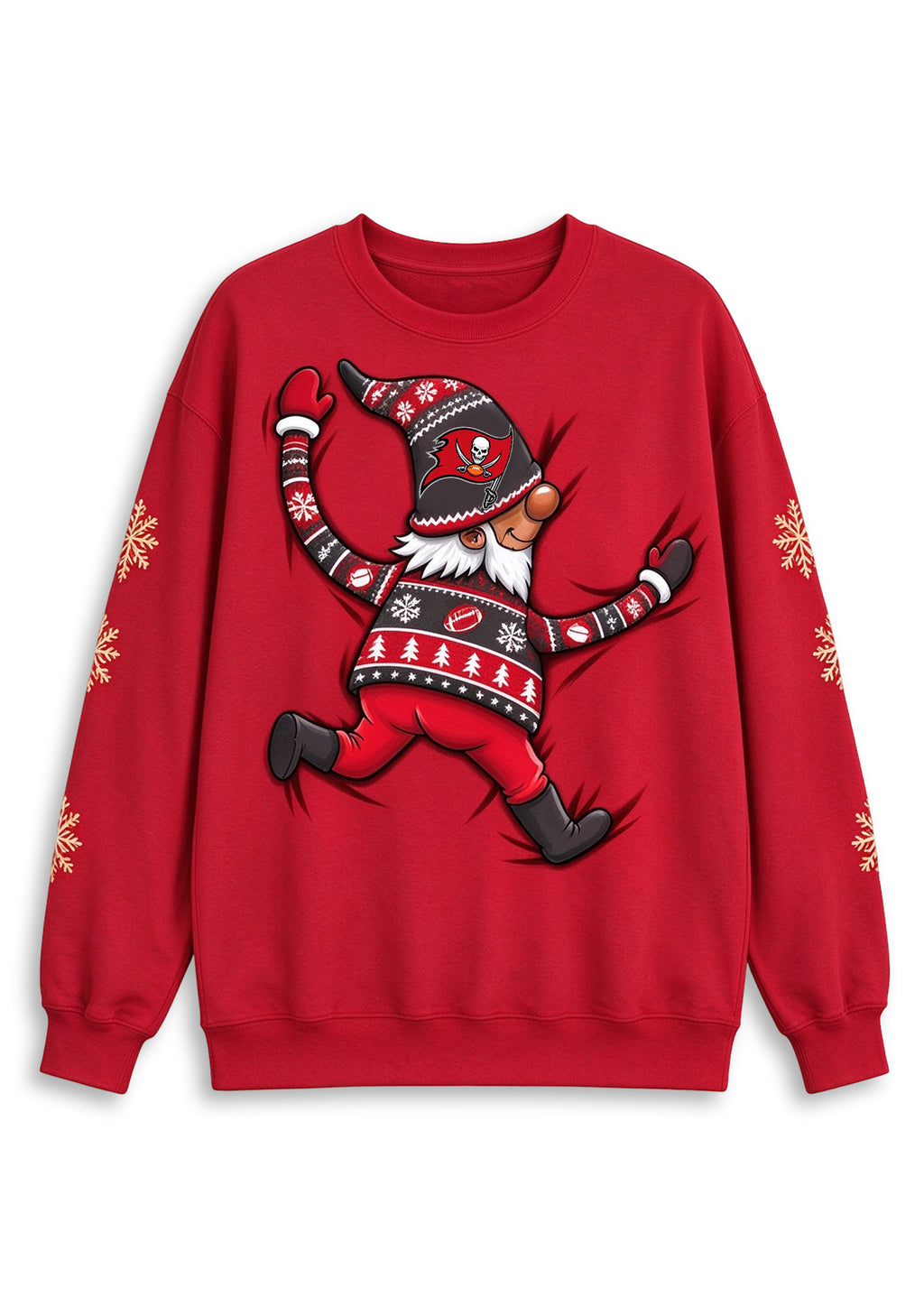 Women's Tampa Bay Buccaneers Christmas Gnome Crewneck Sweatshirt