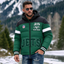 New York Jets Hooded Color Block Puffer Jacket  Custom Name Gifts For Fan
