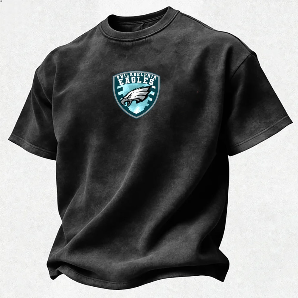 Philadelphia Eagles Printed Unisex 100% Pure Cotton Washed T-Shirt