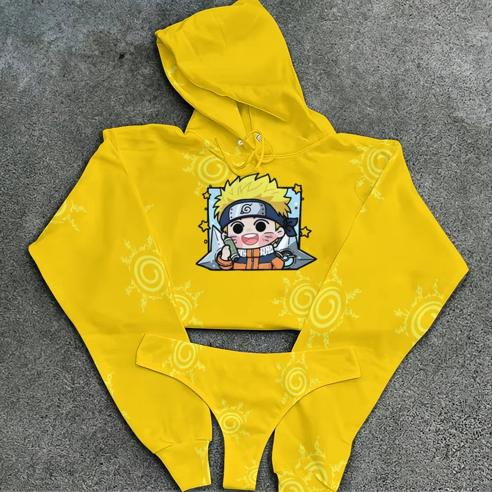 NARUTO Women's Hooded Thicken Suit Set