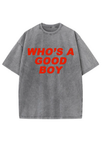 Who's A Good Boy Y2K Washed Tee