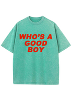 Who's A Good Boy Y2K Washed Tee