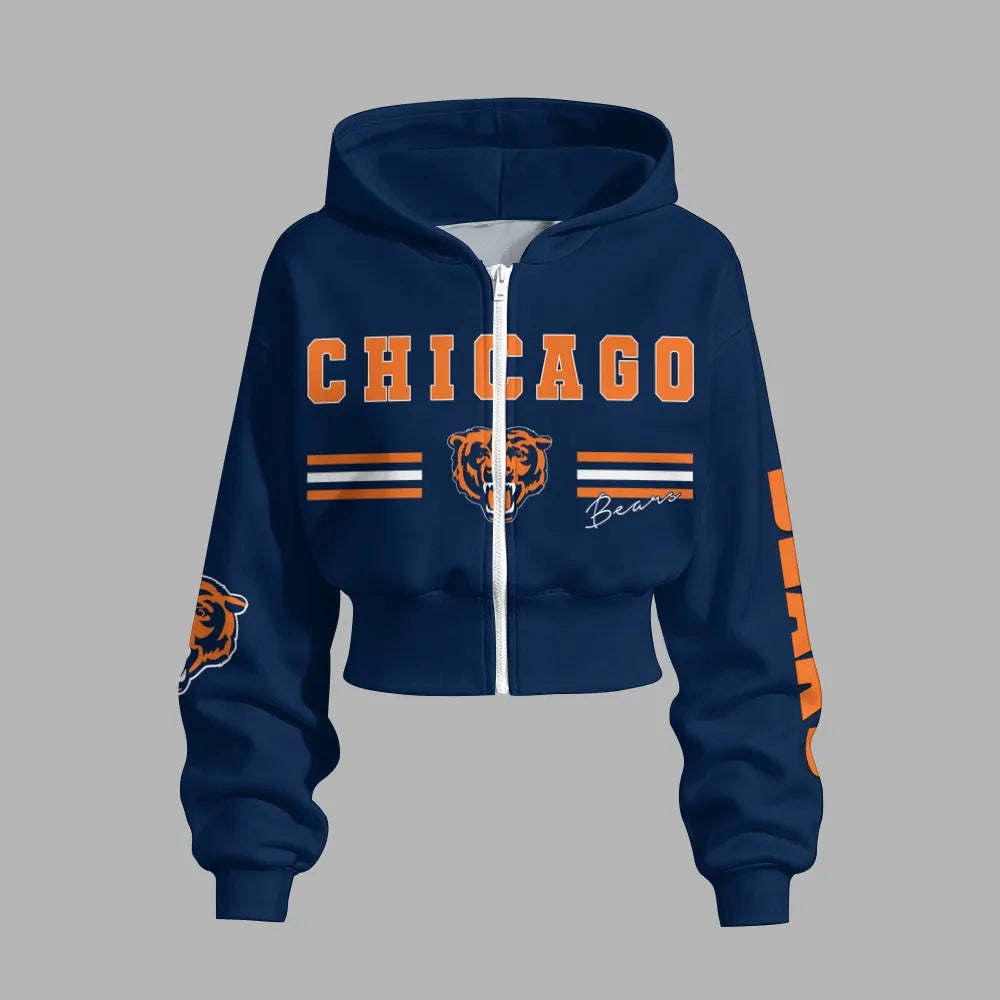 Chicago Bears Zip-up hooded jacket and elastic-waist pants set | NFL