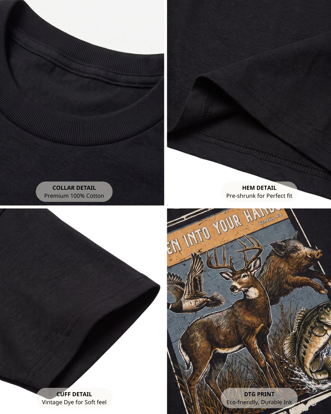 Genesis 9:2 Christian Hunting T-shirt Secondary image