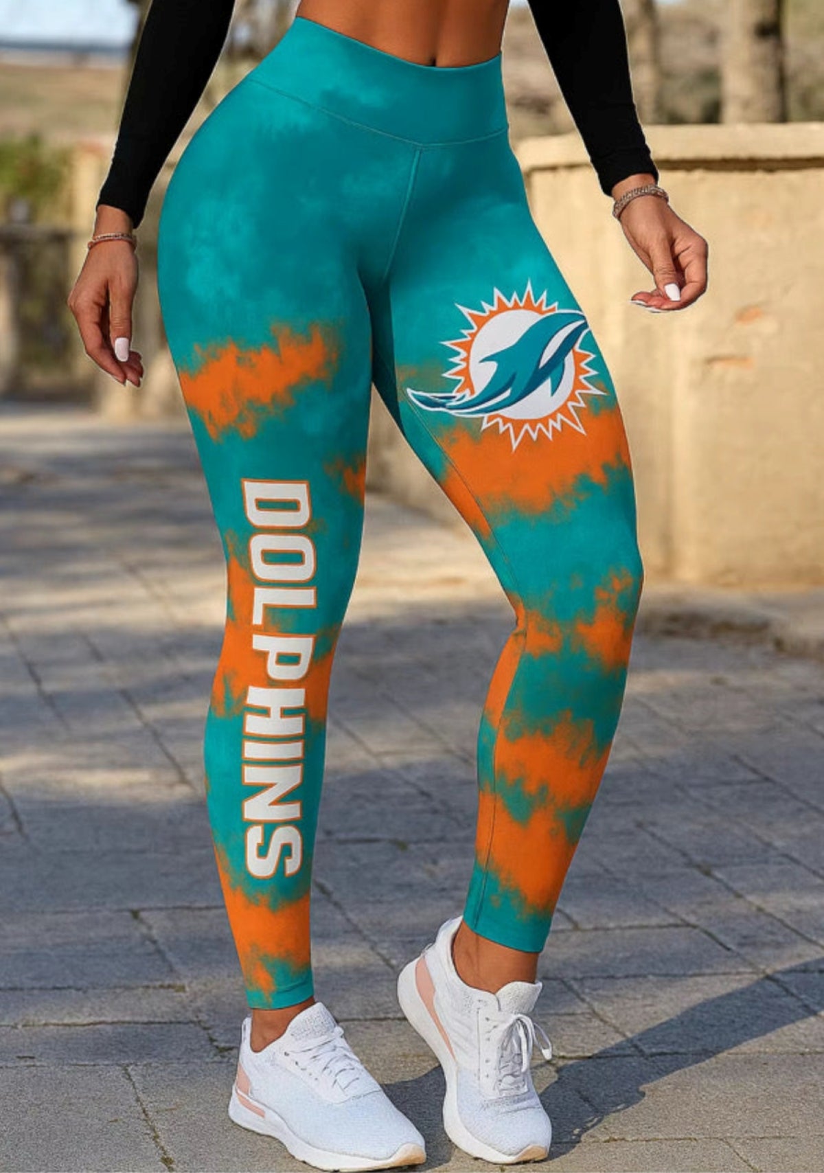 Miami Dolphins Workout Leggings For Lady