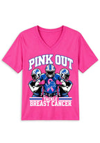 Detroit Lions Pink Out Tackle Breast Cancer Awareness V-Neck T-Shirt