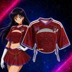 “Sailor Moon” Mesh Short-Sleeve Tube Top Set