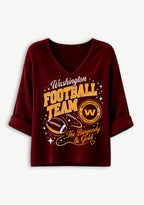 Women Washington Football Team Graphic Long Sleeve Game Day Shirt