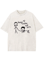 Boys Make Great Pets Y2K Washed Tee