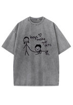 Boys Make Great Pets Y2K Washed Tee